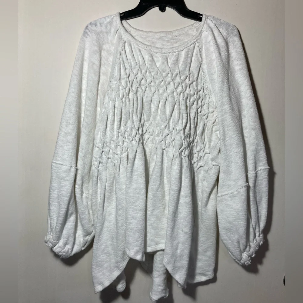 Free People We the Free Snowbell Oversized Balloon Sleeve Top Small/XSmall